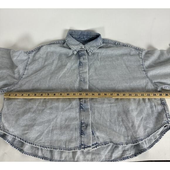Rag And Bone Women’s Ultra Featherweight Beatrice Denim Shirt womens Size M - Picture 9 of 10